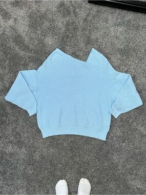 Free People Asymmetrical Neck Long Sleeve Pullover Sweater